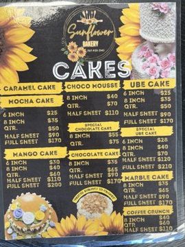 sunflower bakery and cake house