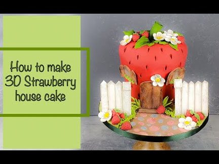 Strawberry Cake House 1 strawberry cake house